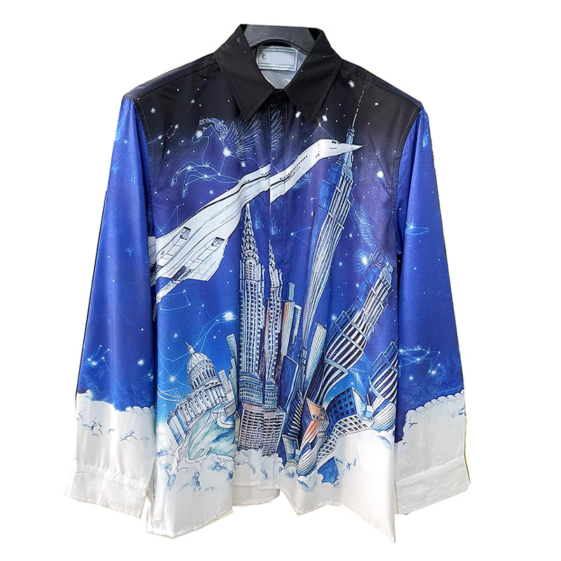 ForMen 2025 Spring New European And American Fashion Trend Foreign Trade Youth Popular Digital Print Men's Cardigan Shirt_voghion.com