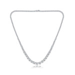 跨境欧美渐变大小锆石项链嘻哈潮流个性网球链高级感配饰厂家批发