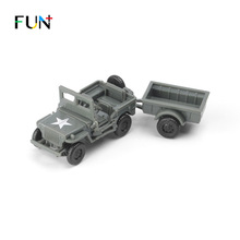 乐加 4D拼装模型1:72二战威利斯吉普车玩具 军事沙盘道具装饰摆件