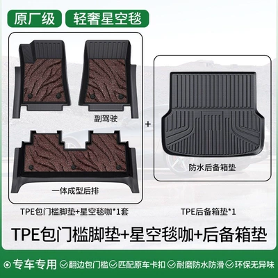 B01, C16, B10Lafa5 TPE Modelə uyğun ayaqaltı - double-layer-luxury-packagetpe-door-threshold-mats-starry-sky-carpet-nebula-coffee-mat-trunk-mat