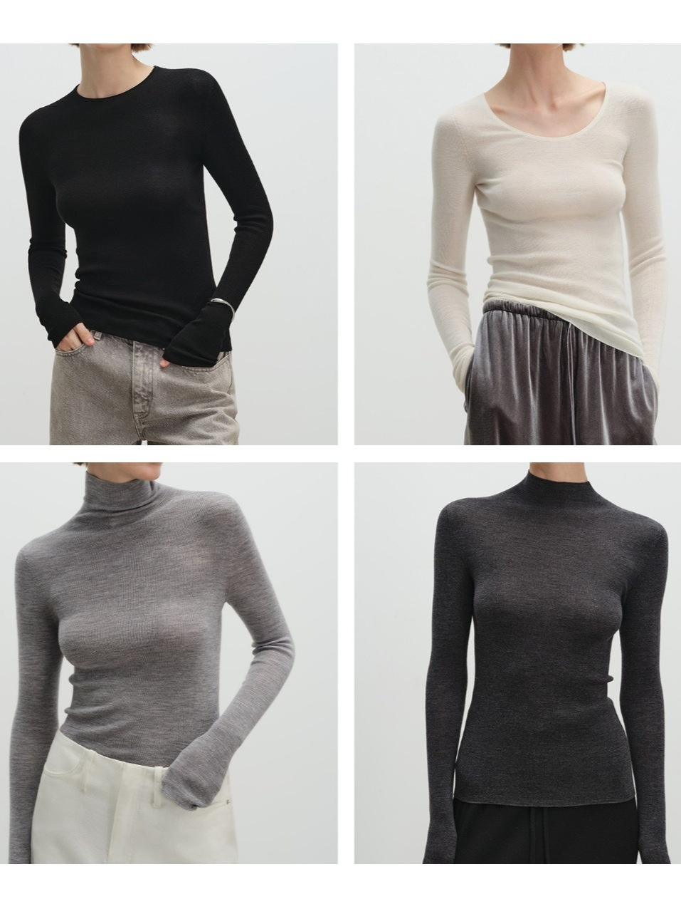 揚子120S極細ウール雲柔感シームレス一体多襟タイプのニット上着の女性