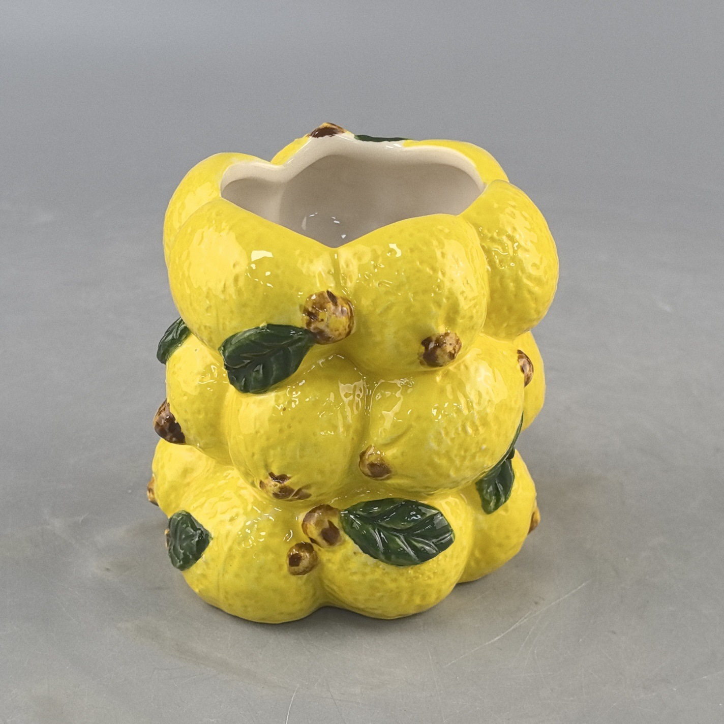 Frutas creativas limón cerámica estufas de sabor pequeño recipiente de vela fresca escritorio decorativo simple adornos transfronterizos
