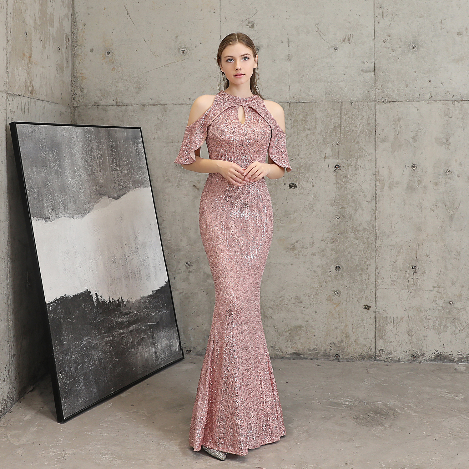 Elegant long evening dress