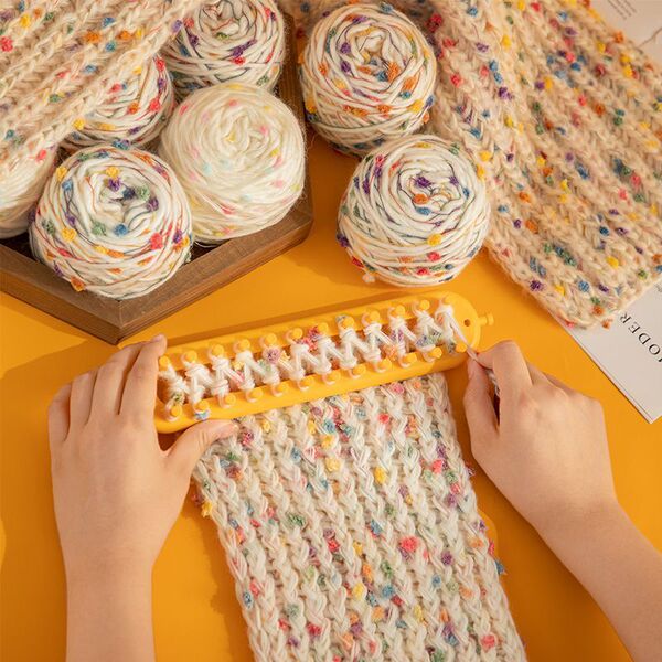 Rainbow ball of yarn