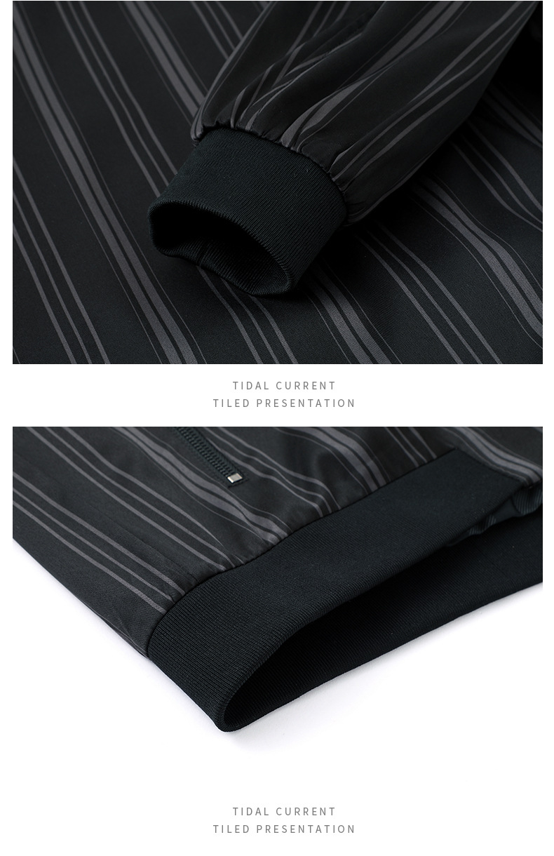 Men's Casual Lightweight Baseball Bomber Jacket With Lapel Collar_voghion.com