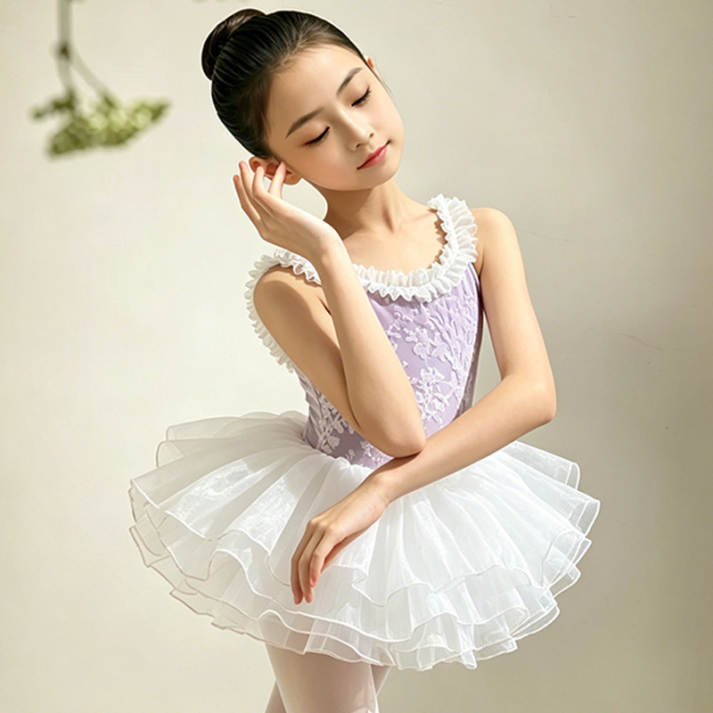 New Style Girls' Dance Costumes, Little Swan Performance Costumes, Toddler Practice Clothes, Summer Tutu Skirts, Children's Ballet Skirts