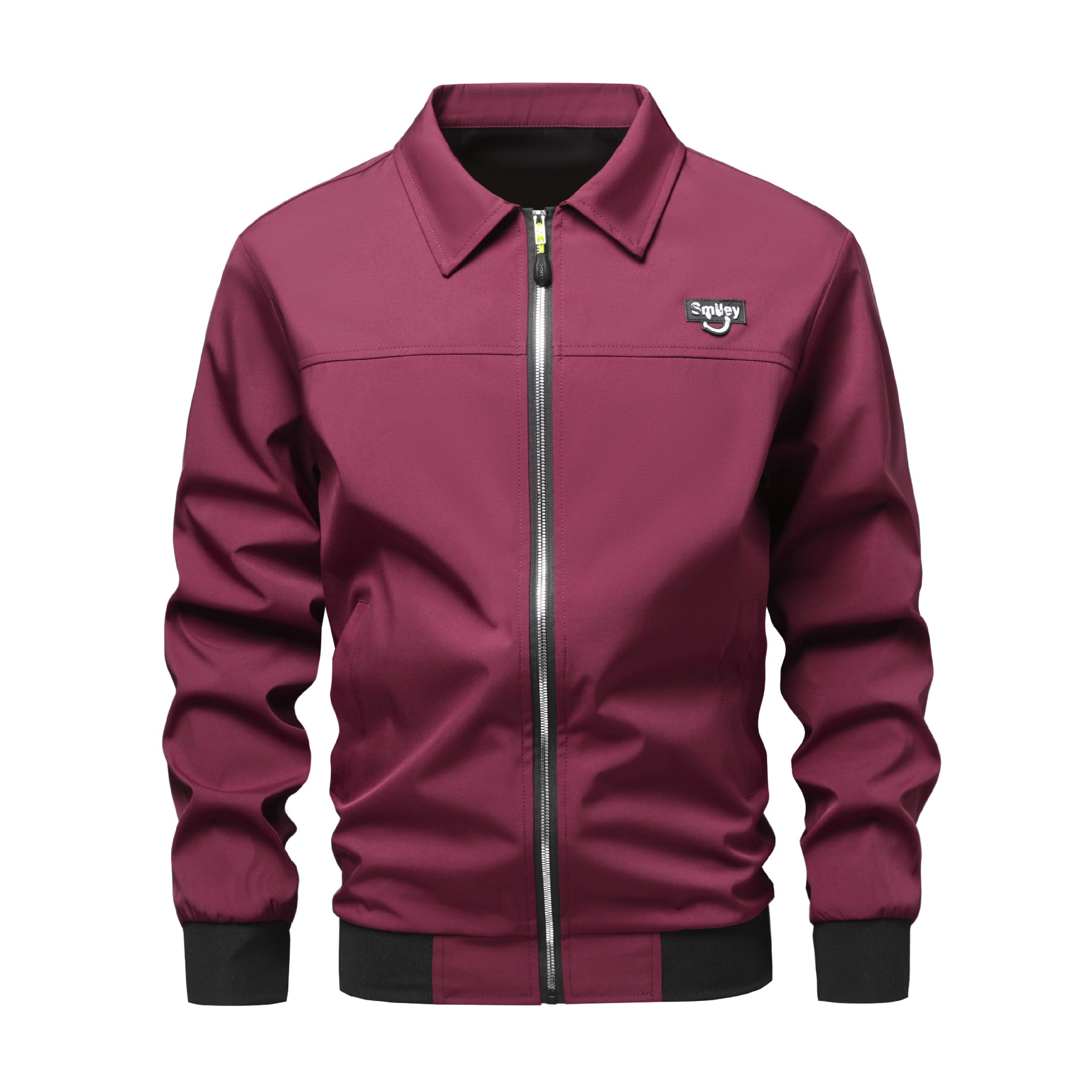 European size cross-border men's jacket, men's spring 2026 new style, thin stand collar, slim fit, casual spring and autumn top.