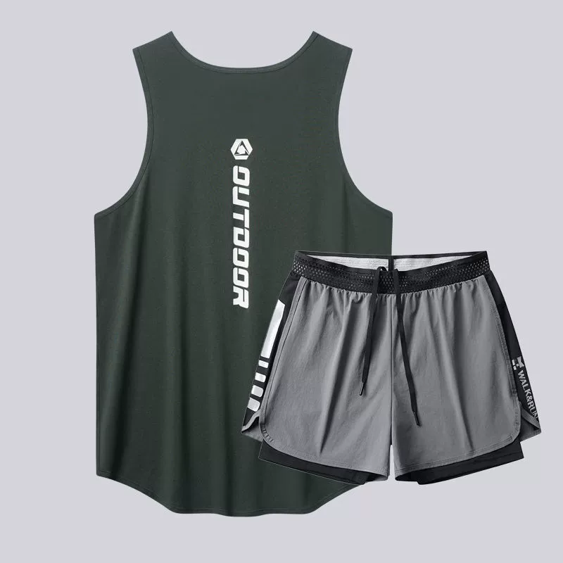 Swimwear, set, quick dry trousers, vest for adults
