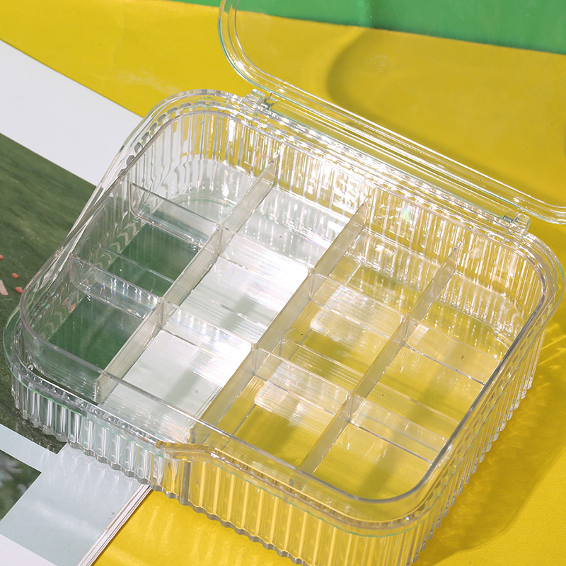 新款家用桌面便捷首饰透明收纳盒项链耳钉戒指手链饰品收纳详情5