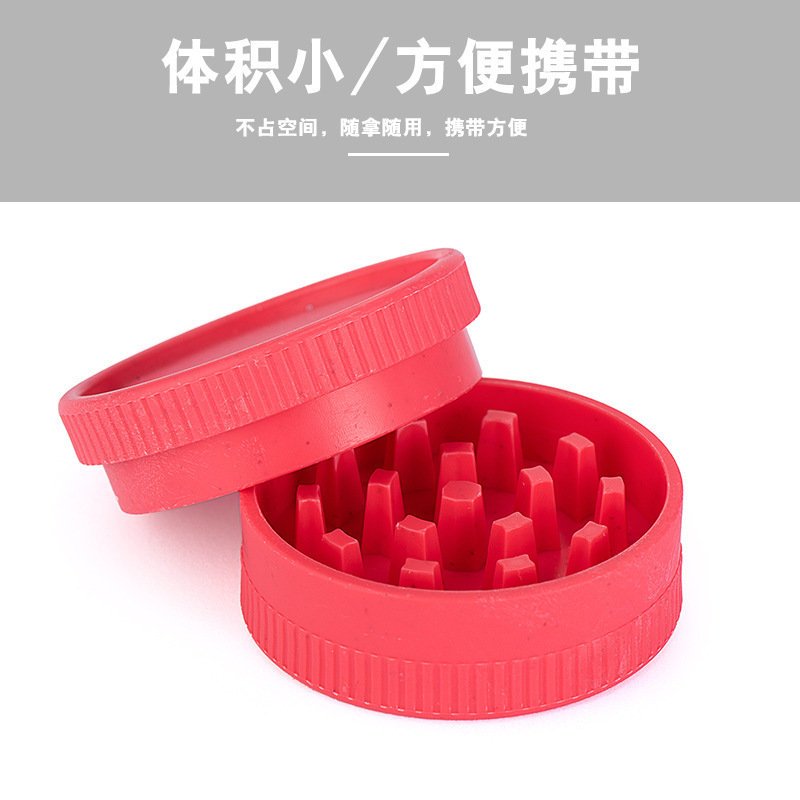 Plastic Grinder for Cigarettes 55mm with Two Layers of Biodegradable Tobacco  Handheld Tobacco Grinder Smoking Accessories Exclusively for Cross-Border Sales