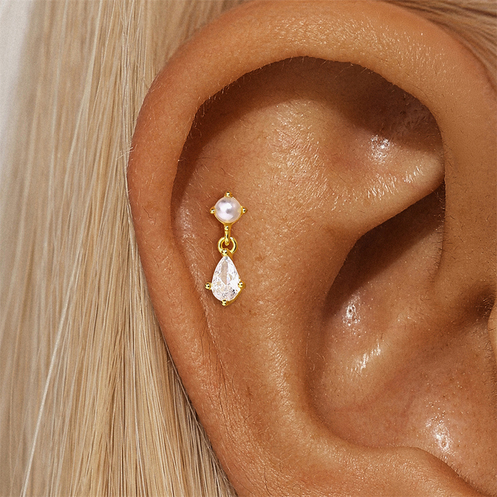 1g Weight Zircon Inlay Material Ear Studs Classification Ear Cartilage Rings & Studs Piercing Type 1 Piece Quantity Daily Occasion 925 Sterling Silver Material Geometric Pattern All Seasons Season Unisex Gender Elegant, Simple Style Style 1 Piece Ear Cartilage Rings & Studs Elegant Simple Style Geometric 925 Sterling Silver Zircon Ear Cartilage Rings & Studs 24