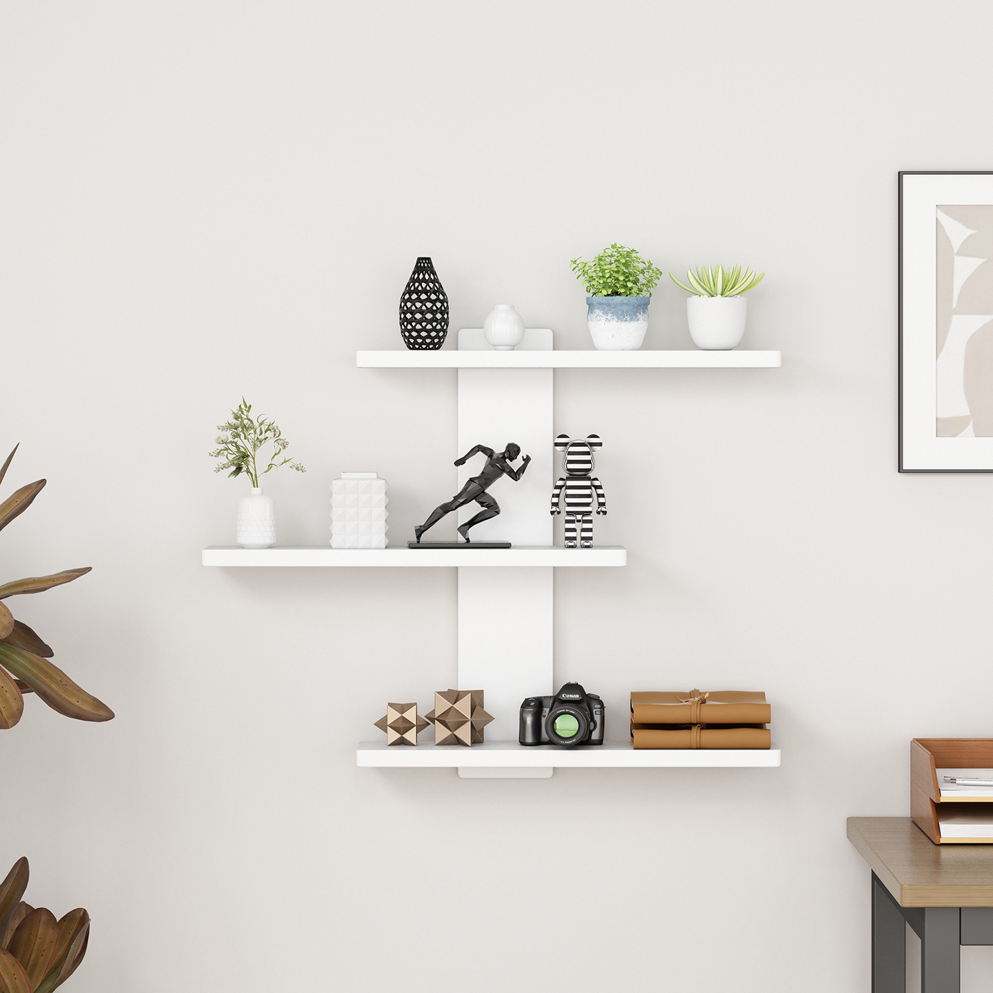 Cross-Border Multifunctional Storage Rack for Home Use, Wall-Mounted Display Rack for Figurines and Blind Boxes, Bathroom Wall-Mounted Display Rack, Multi-Layer