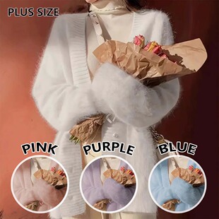 Fashion cross-border Amazon hot mink sweater jacket fairy autumn and winter pearl button cardigan versatile Japanese gentle