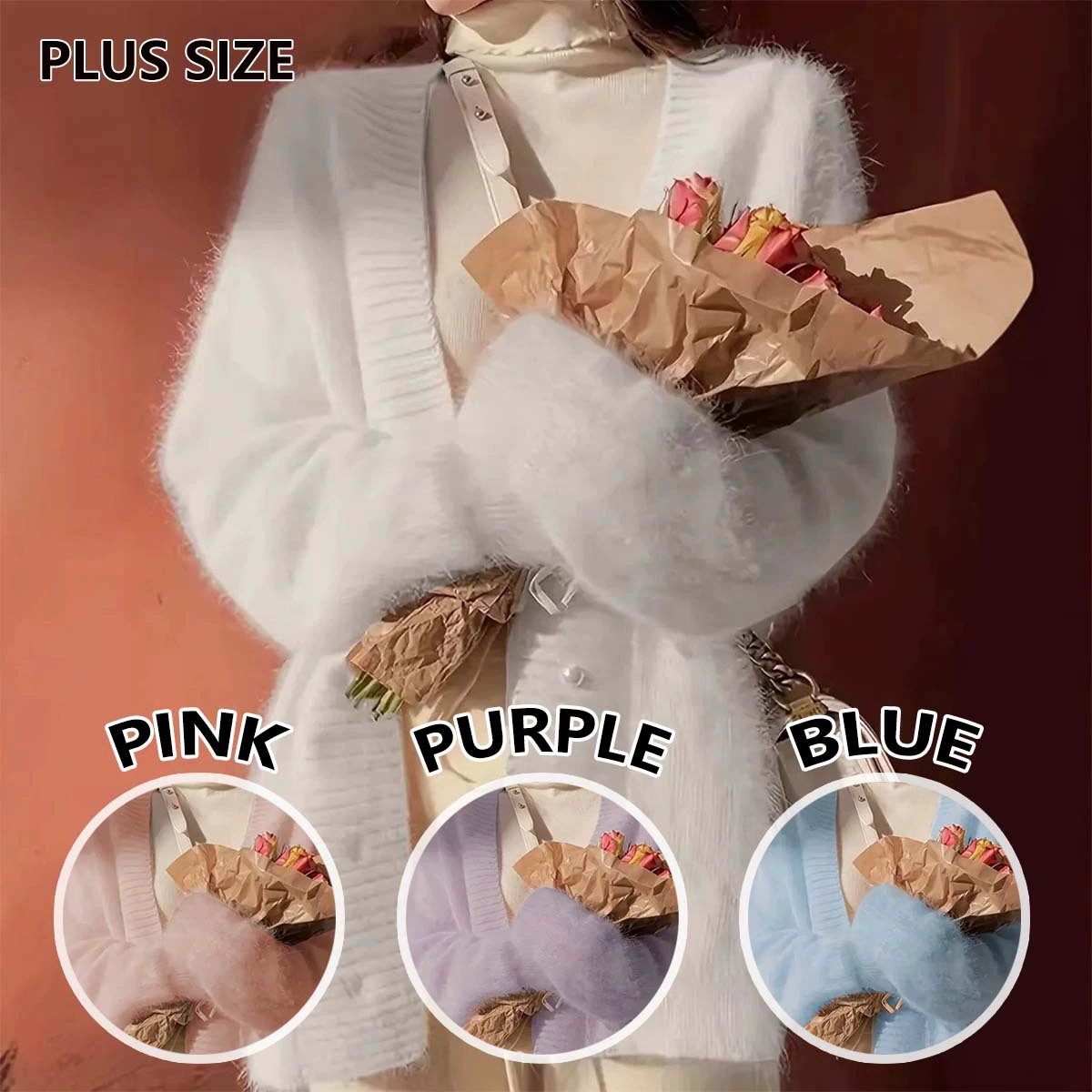 Мода трансграничная амазонка взрывной норковый свитер куртка фея осень зима жемчужная пряжка кардиган дикий японский нежный