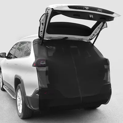 Car Tailgate Anti-Mosquito Sunshade Screen, Anti-Mosquito Curtain, Breathable and Sun-Protective Mesh for Car Trunk (Car curtains) - single-tailgate-s-code-tailgate-screen-window-support-rod-spacing-100-115cm