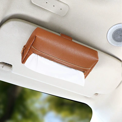 Creative Car Tissue Holder — Car tissue box/set - danxia-orange-magnetic-version