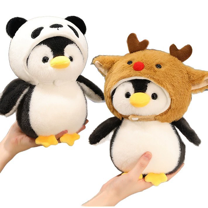 Cute pillow for sleep, plush girl doll, toy, pinguin, Birthday gift