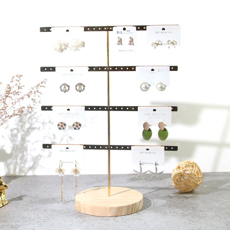 Metal iron jewelry display stand earring earrings pendant card holder accessory jewelry store livestream display showcase prop