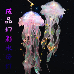 网红diy发光水母灯成品小夜灯女孩房间挂饰氛围灯节日灯笼地摊货
