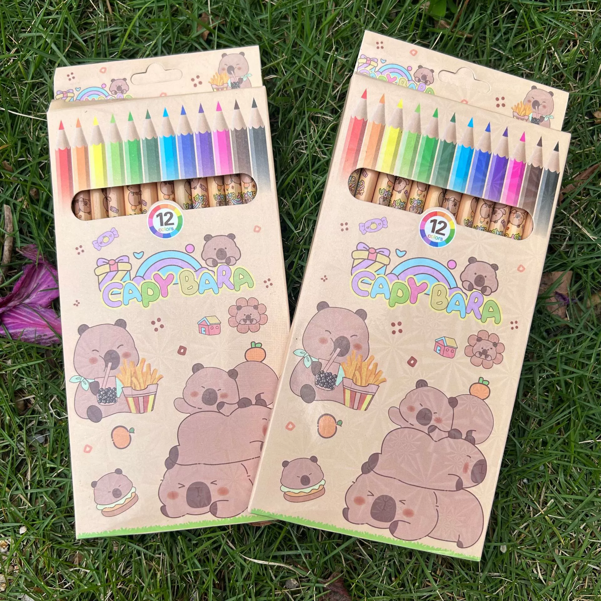 801 детский цветной карандаш рисунок Граффити кисть мультфильм в штучной упаковке 12 цветов карандаш деревянный HB детский сад