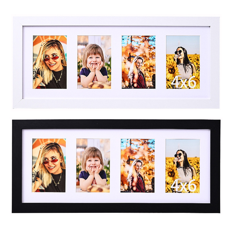 Cross-border Amazon multi-grid photo frame for couples DIY puzzle 4 photo wall hanging wall display commemorative photo frame wholesale Cross-border Amazon multi-grid photo frame for couples DIY puzzle 4 photo wall hanging wall display commemorative photo frame wholesale