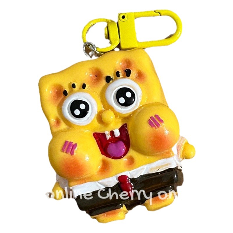 Esponja luminosa bebé llavero Paida estrella novias colgante bolsa de dibujos animados lindo adornos regalo la muchacha dulce