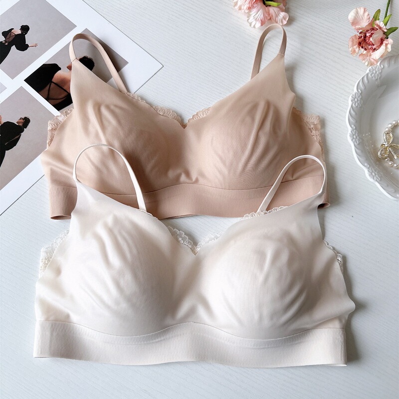 Original modal lining French lace sexy backless lingerie, silk mulberry silk seamless small bust push-up bra Original modal lining French lace sexy backless lingerie, silk mulberry silk seamless small bust push-up bra