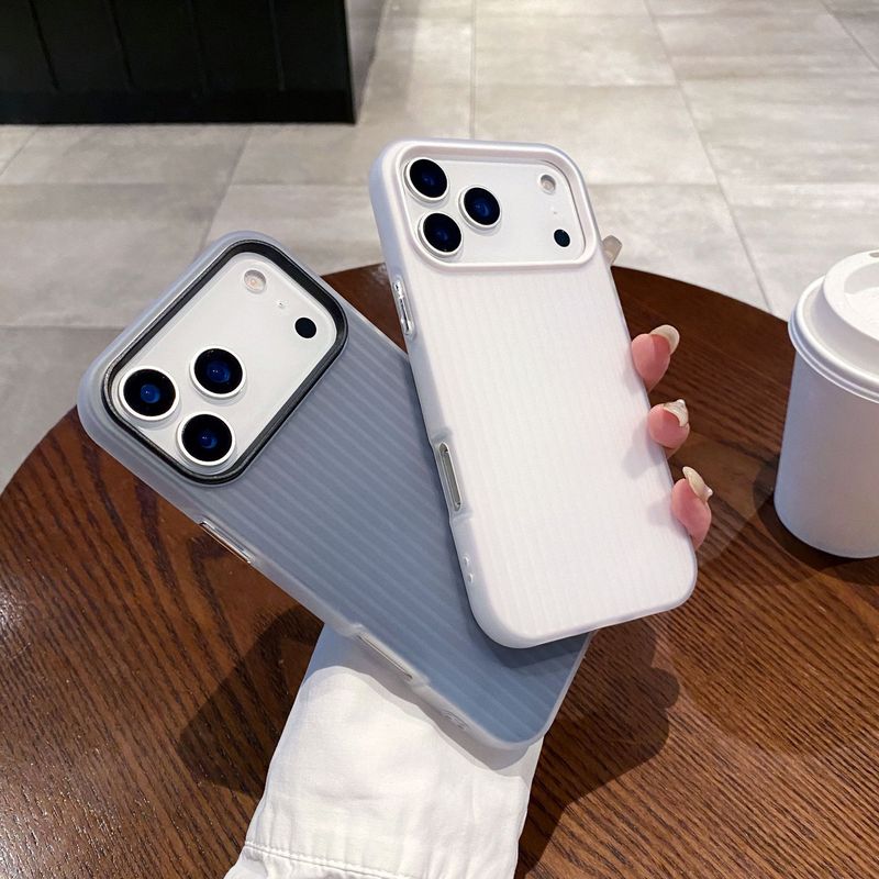 适用iPhone17pro手机壳瓦楞磨砂肤感苹果16pro二合一防滑15保护套|undefined