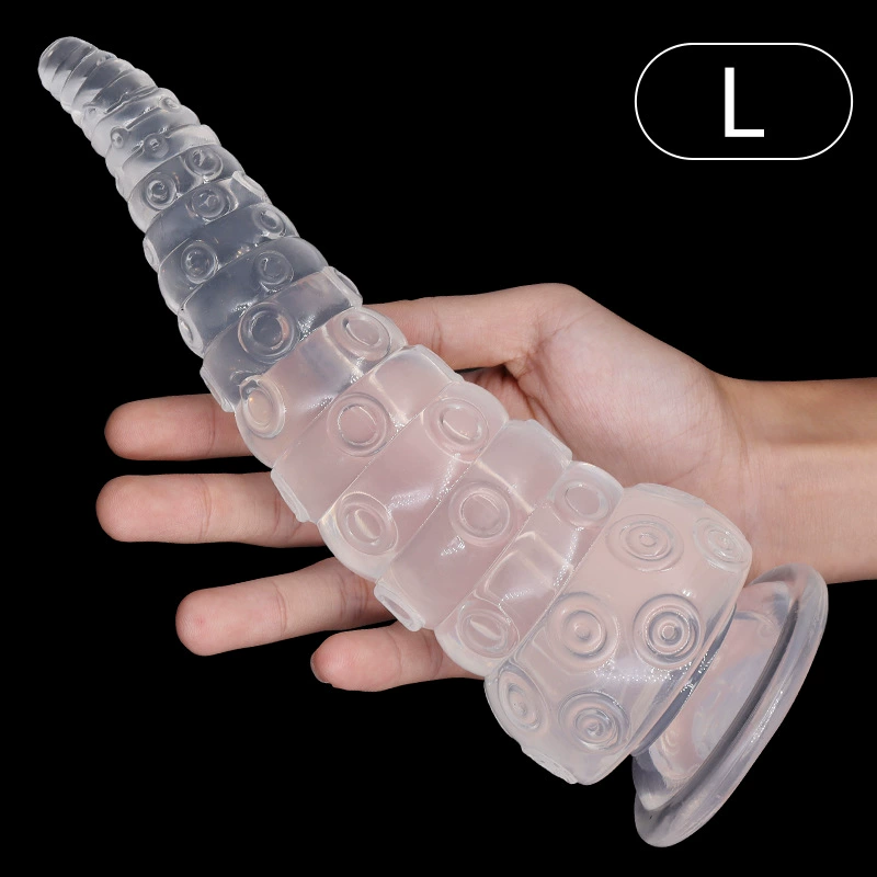 Anal Plug Octopus Tentacle, 3 Sizes S/M/L, Black or Transparent, Suction Base