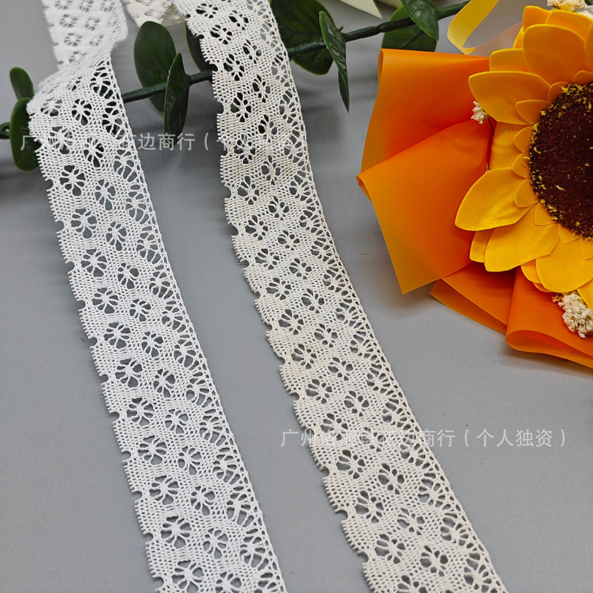 厂家直销60支细线纯棉小点花镂空花边DIY服饰鞋袜娃娃衣