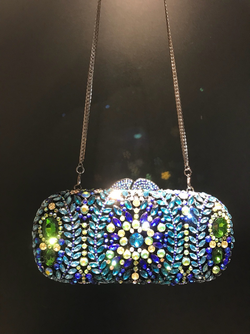 Daiwei fábrica de sirena transfronteriza bolsas de cena de diamantes bolsas de mano de diamantes europeas y estadounidenses bolsas de embrague