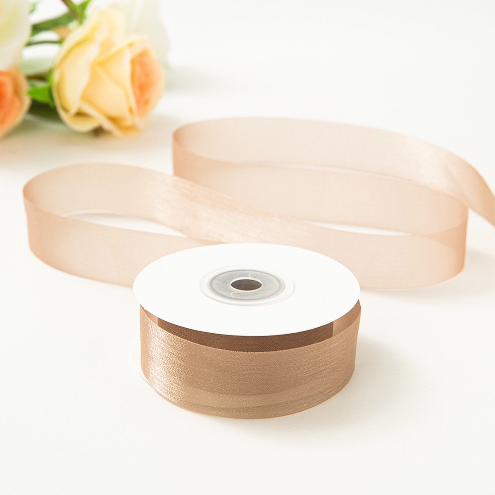 Inventario de 4cm seda de leche cinta de nieve de alta sensibilidad cinta de cabello DIY accesorios flores regalo ramo de flores cinta de flores