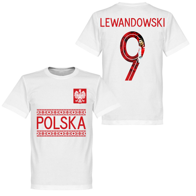 2022 World Cup Poland Lewandowski 9 Levin Commemorative Edition Jersey Cotton Sports T-Shirt 2022 World Cup Poland Lewandowski 9 Levin Commemorative Edition Jersey Cotton Sports T-Shirt