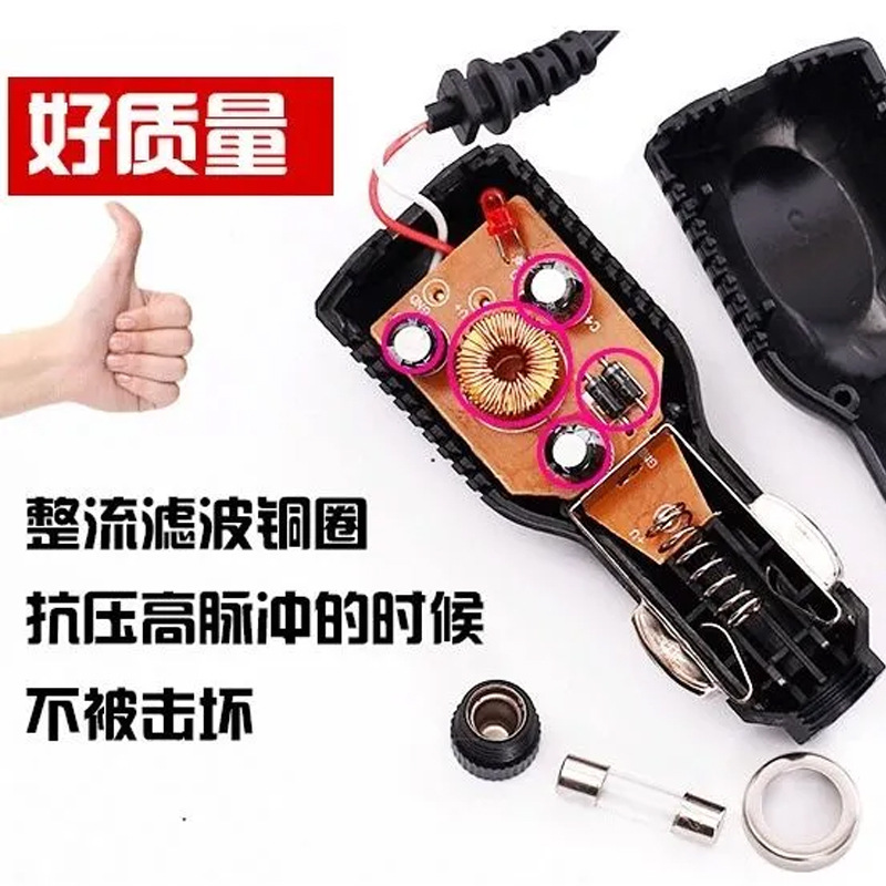 Dashcam power cable 3.0A car streaming media data connection accessory cigarette lighter plug charging cable