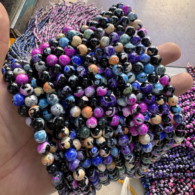 天然玛瑙 优化火玛瑙圆珠 散珠串珠手链项链配饰diy饰品配件材料