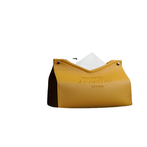 Leather tissue box Internet celebrity creative light luxury home living room car tissue box Nordic ins napkin storage box