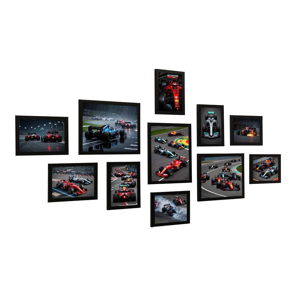 Nuevo póster de Fórmula 1 Fans regalo de pared marco de fotos combinación de fondo de decoración de pared de fotos image 6