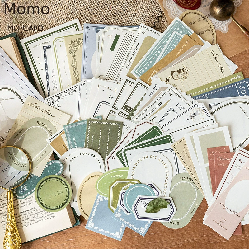陌墨 Package material package collection series retro INS basic label hand accounts 100 sheets of bottom paper