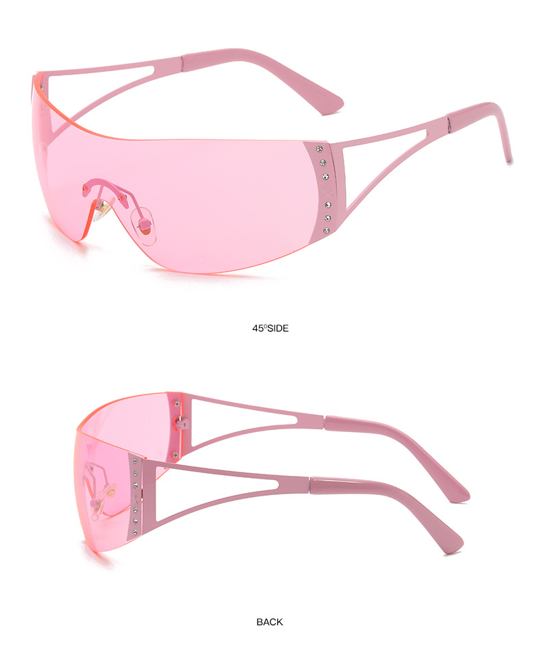 Sunglasses Classification Ac, UV400 Protection Lens Material Solid Color Ac UV400 Protection Square Frameless Women's Sunglasses