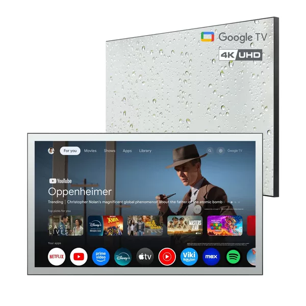 28inch Waterproof 4K Mirror TV Google TV Smart Bathroom Shower TV