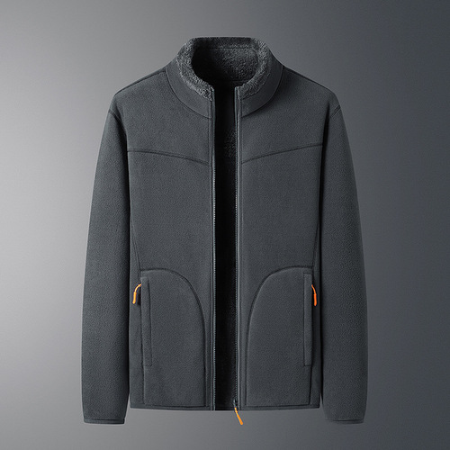 Outdoor Fleece Sweatshirt for Men and Women, Autumn and Winter Warmth, Plush Fleece Sweatshirt with Extra Warmth, Windproof Fleece Casual Double-Sided Jacket