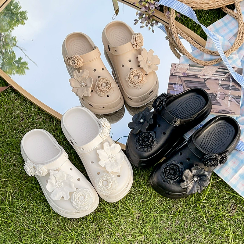 Женские сабо EVA, нескользящие дышащие сандалии на толстой нескользящей подошве, не пахнущие, с эффектом «ходьбы по облакам», оптом.