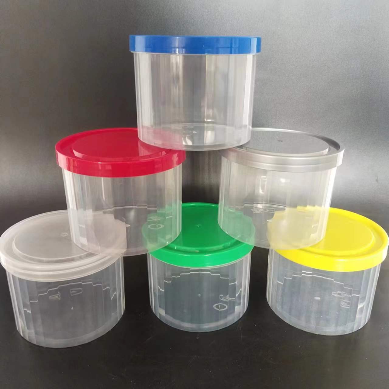 加强筋塑料圆形餐盒打包盒水果沙拉盒砂轮片切割片包装盒加厚款