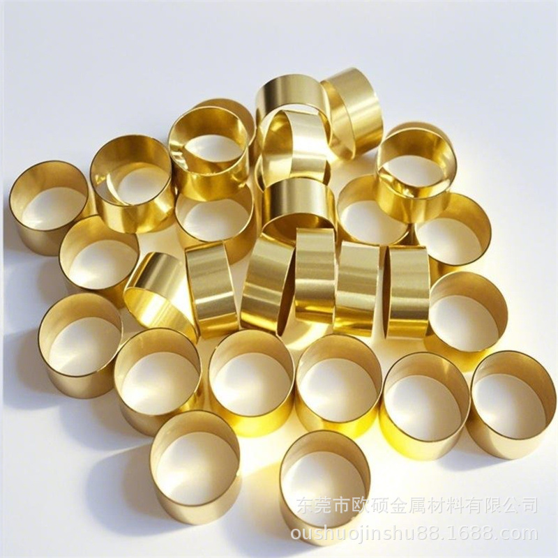 H65黄铜管 精密切割圆套管 铜环铜箍铜套 薄壁空心黄铜管支持加工