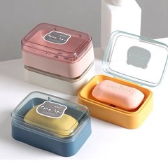 肥皂盒创意带盖沥水便携式学生宿舍卫生间家用浴室香皂盒子有翻盖