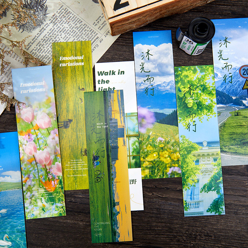 Set de marcadores de diez luces mi serie de Altai paisaje creativo de estudiantes de alto valor de lectura tarjeta de marca