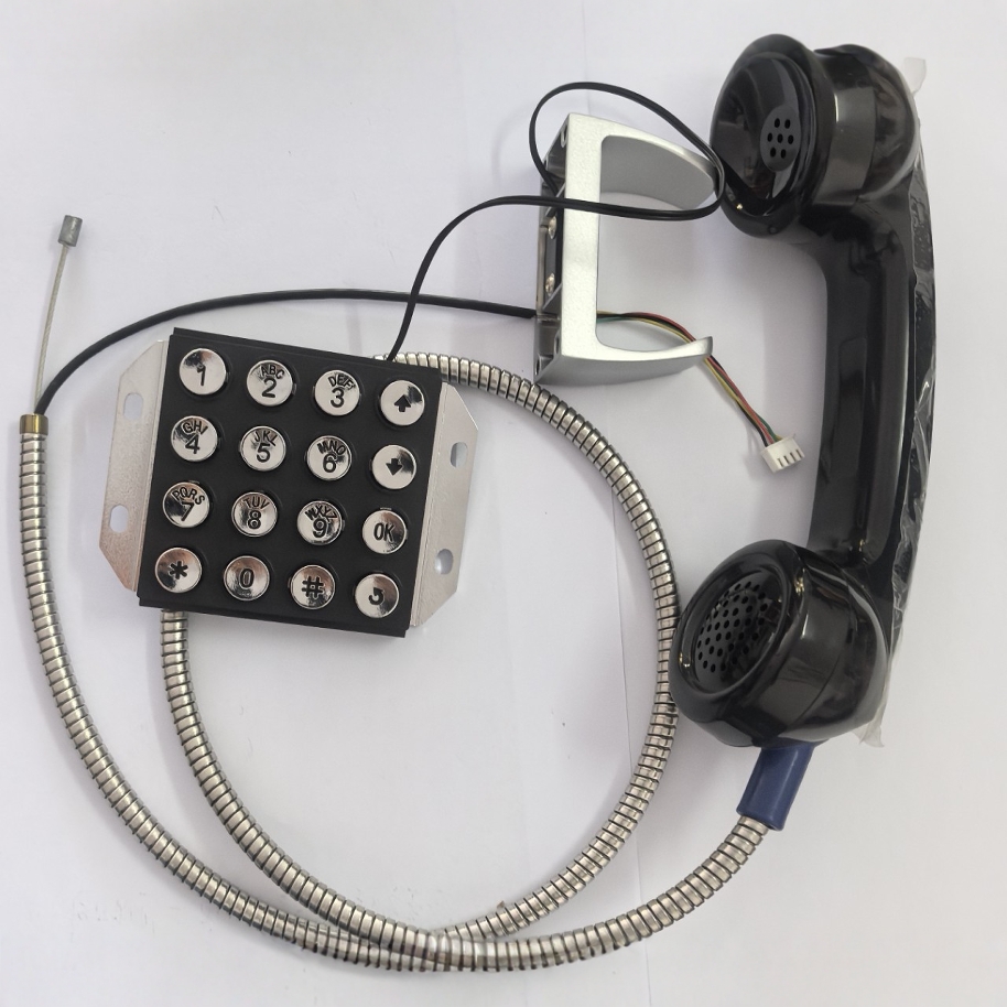 아연 합금 16 비트 산업용 키보드 전화 디지털 입력 전화 핸들 핸드셋 걸려있는 포크 어셈블리