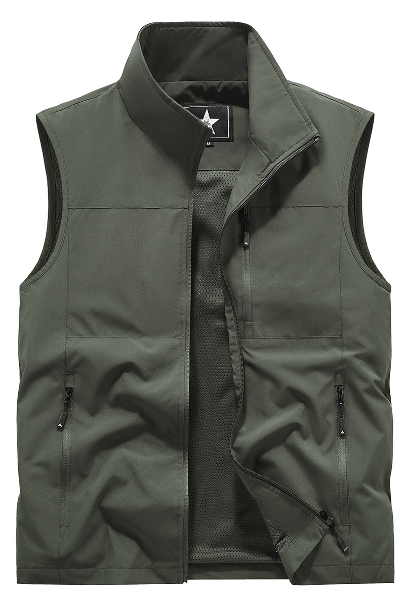 Muchos bolsillos al aire libre chaleco de herramienta chaleco de terciopelo personal de gestión de ropa de trabajo clip de seguridad personalizado