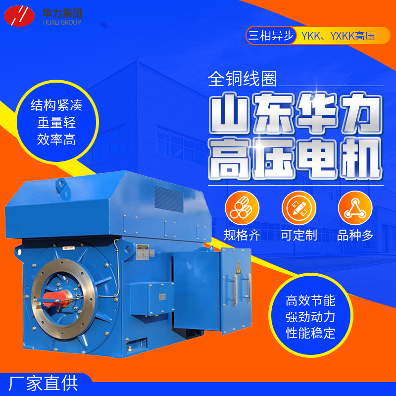 山东华力电机马达厂家直供YKK、YXKK高压电动机三相异步高效节能
