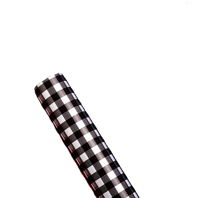 Papel de regalo de flores a prueba de agua Papel ouya retro fresco Plaid bouquet papel de embalaje floral verano Plaid papel de regalo